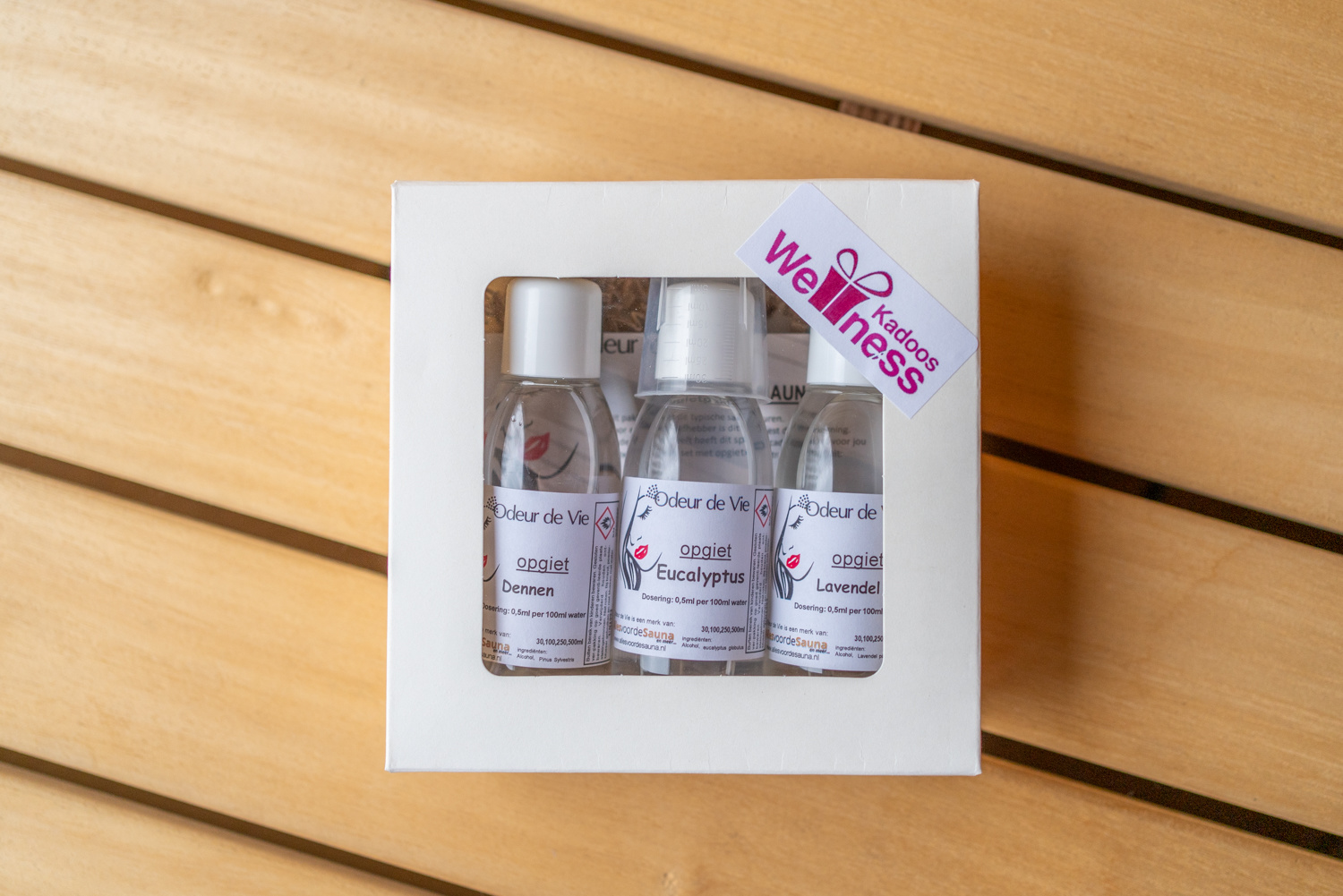 Cadeaupakket Saunageur opgiet: 3x 100ml in geschenkverpakking