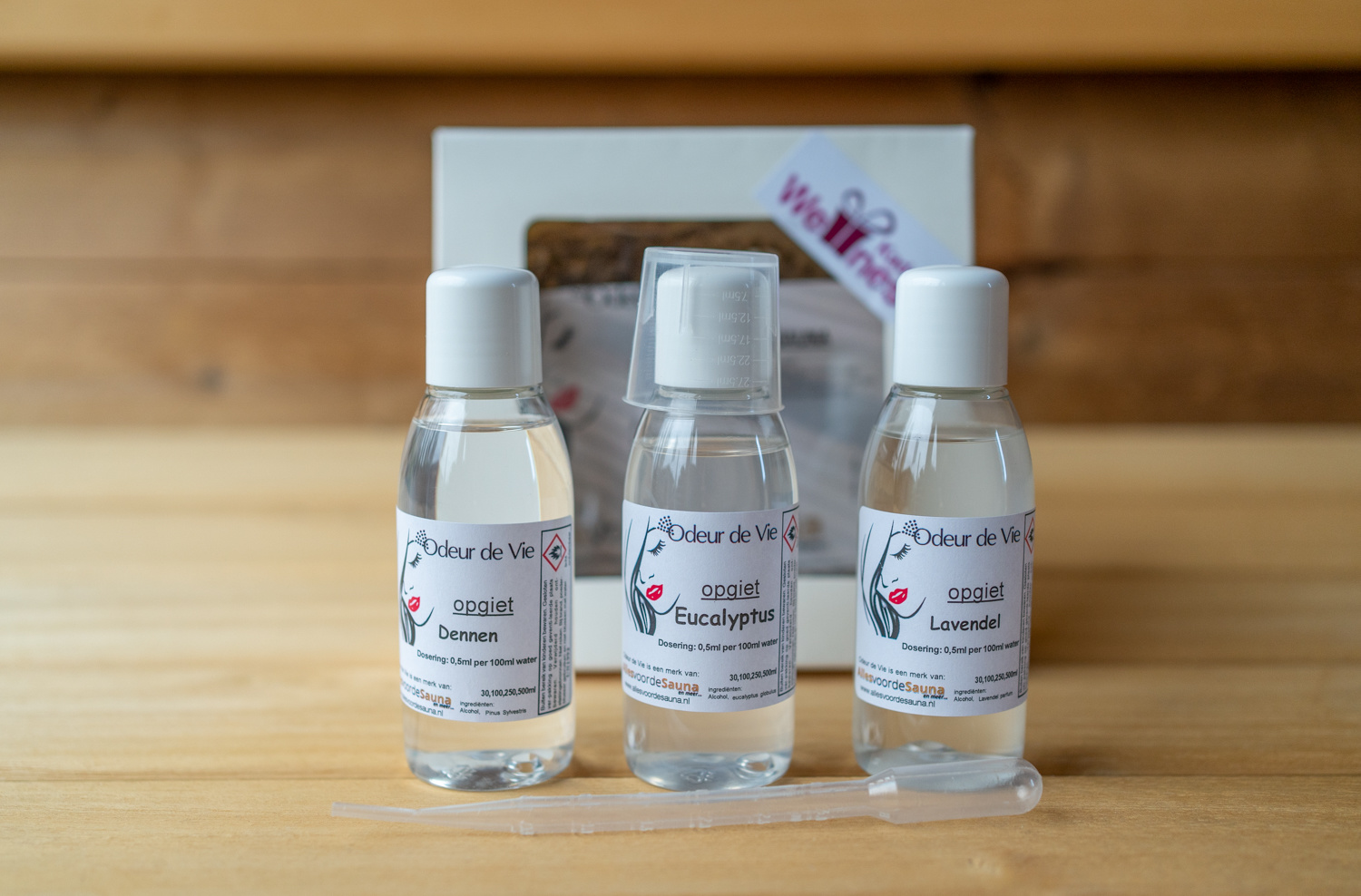 Cadeaupakket Saunageur opgiet: 3x 100ml in geschenkverpakking