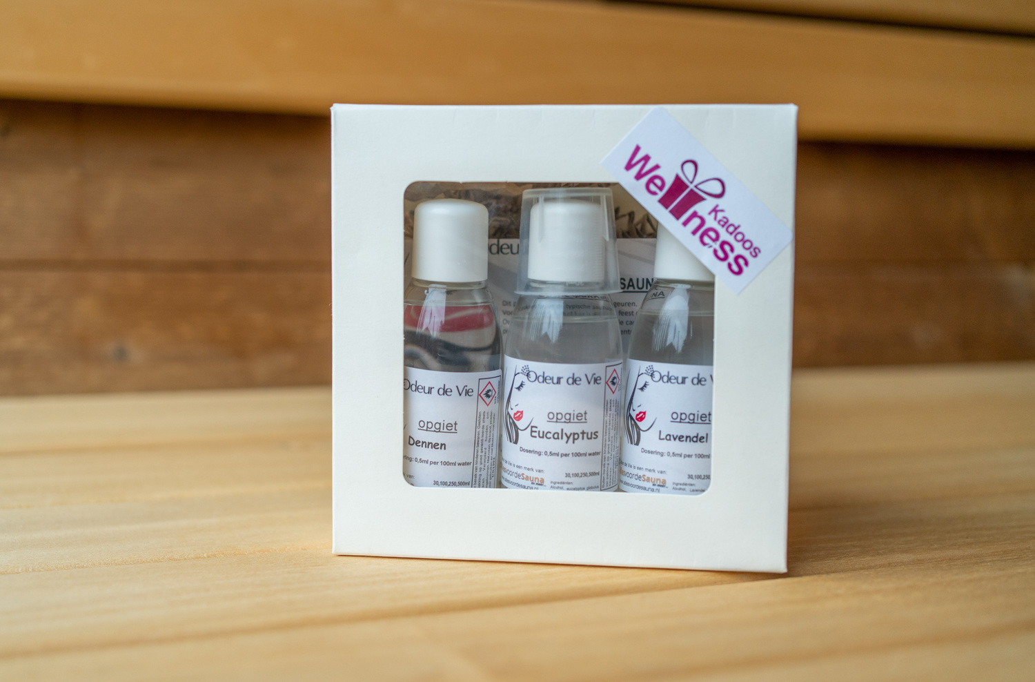 Cadeaupakket Saunageur opgiet: 3x 100ml in geschenkverpakking