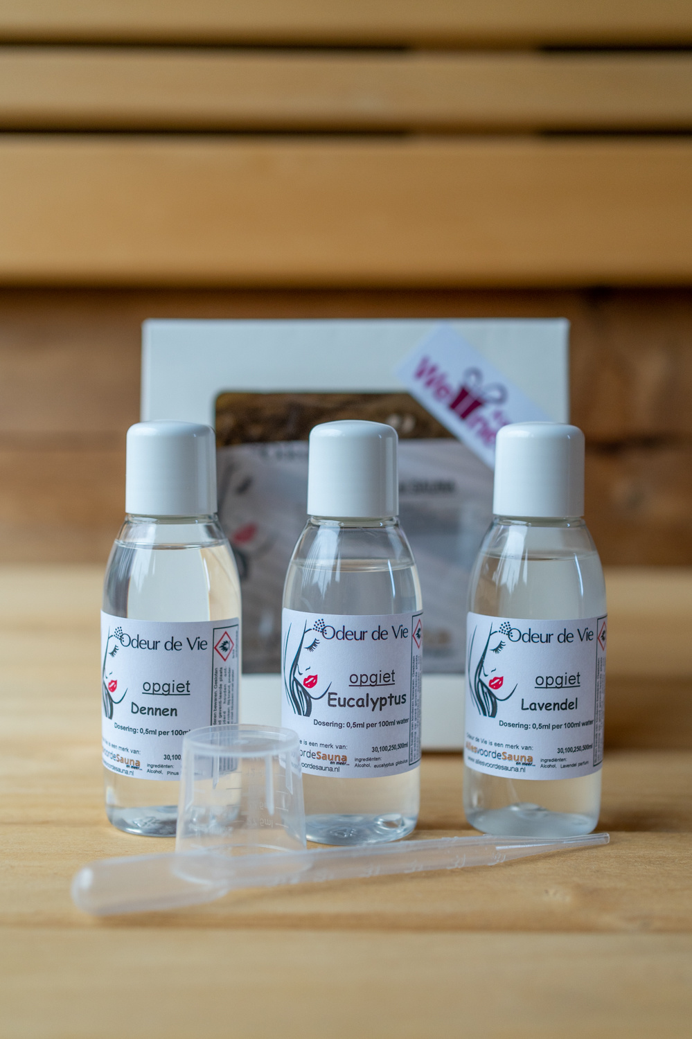 Cadeaupakket Saunageur opgiet: 3x 100ml in geschenkverpakking