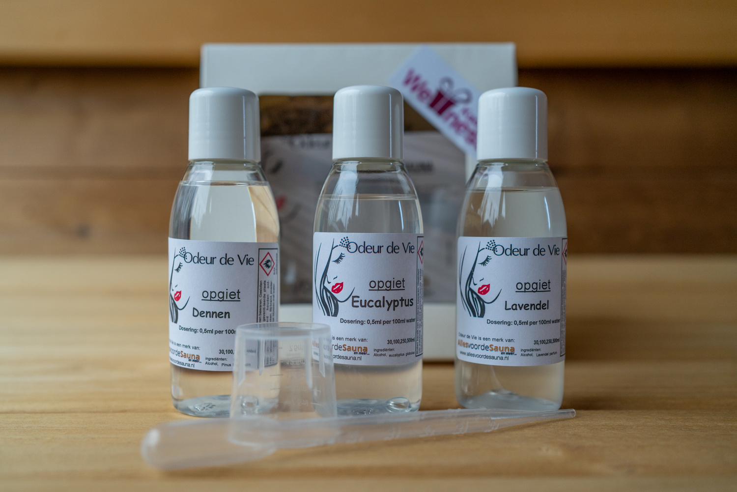 Cadeaupakket Saunageur opgiet: 3x 100ml in geschenkverpakking