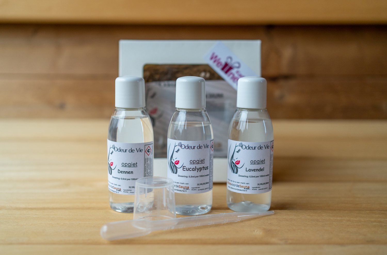 Cadeaupakket Saunageur opgiet: 3x 100ml in geschenkverpakking