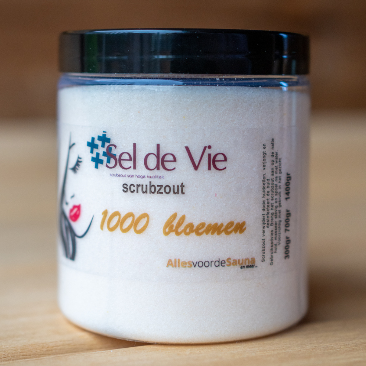 Luxe Scrubzout pakket 3 x 300 gram met Argan olie. In mooie geschenkverpakking