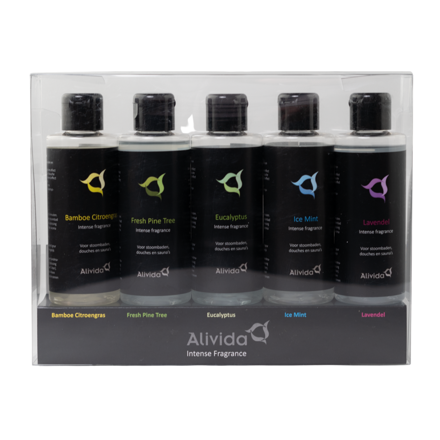 Sauna-opgiet, douche en stoombad aroma set 5x100ml