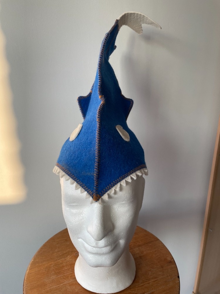 Saunamuts "Fish" Vis Blauw