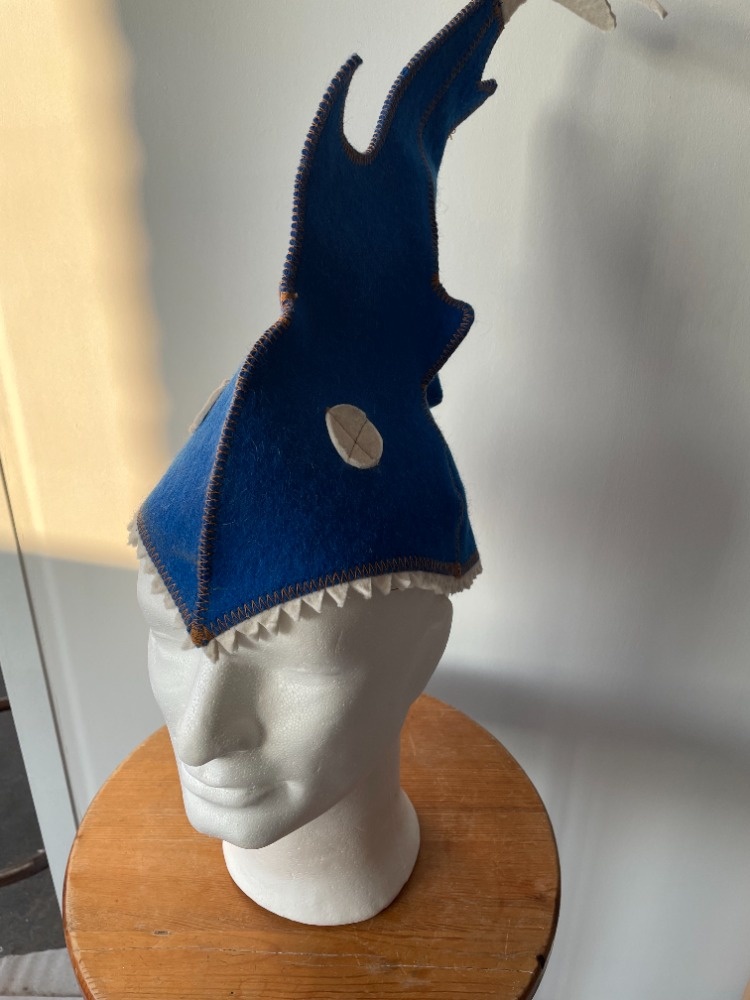 Saunamuts "Fish" Vis Blauw