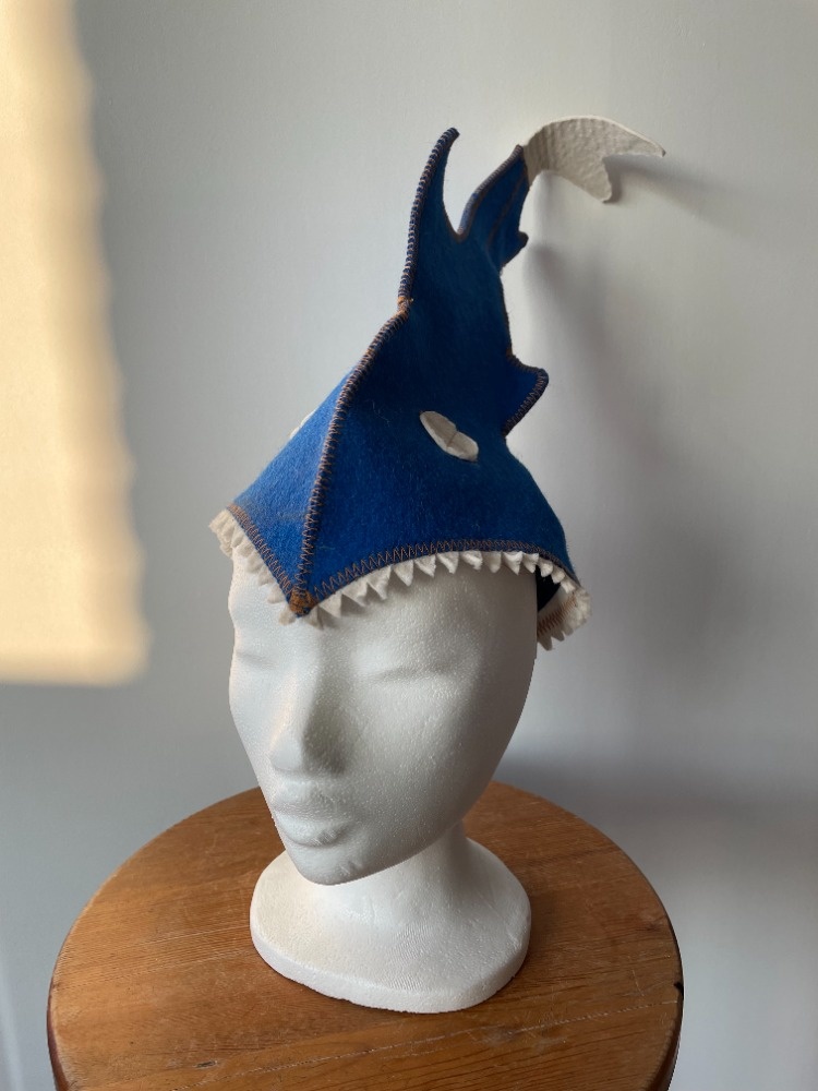 Saunamuts "Fish" Vis Blauw
