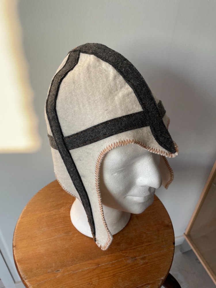 Saunamuts "Knight" ridderhoed Grijs