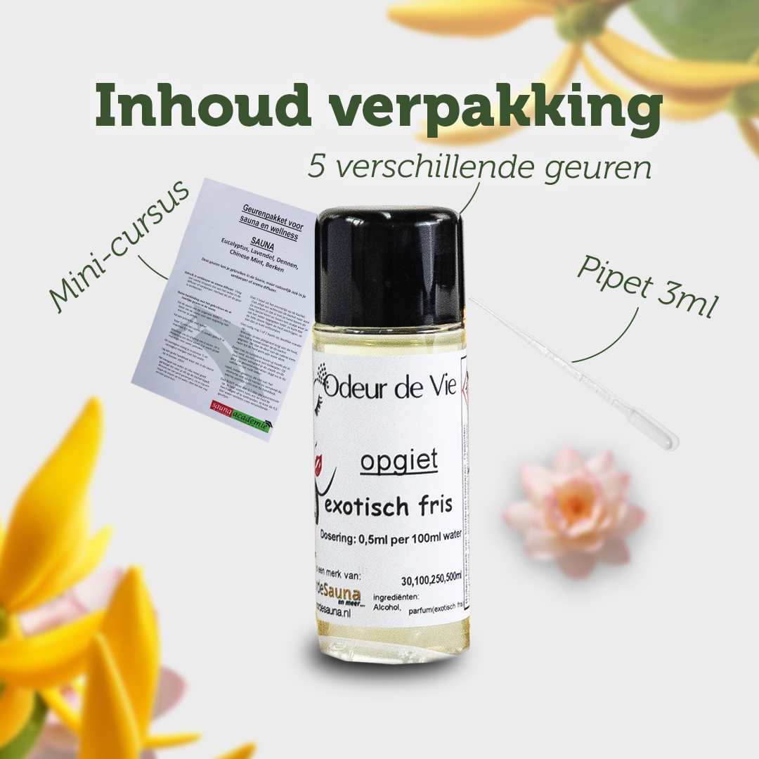 Cadeaupakket Sauna opgiet geur: 5x Exotisch