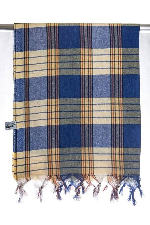 hamamdoek "Classic" blauw/geel geruit