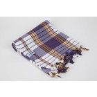 MyHamam Hamamdoek "Classic" Lilapaars geruit