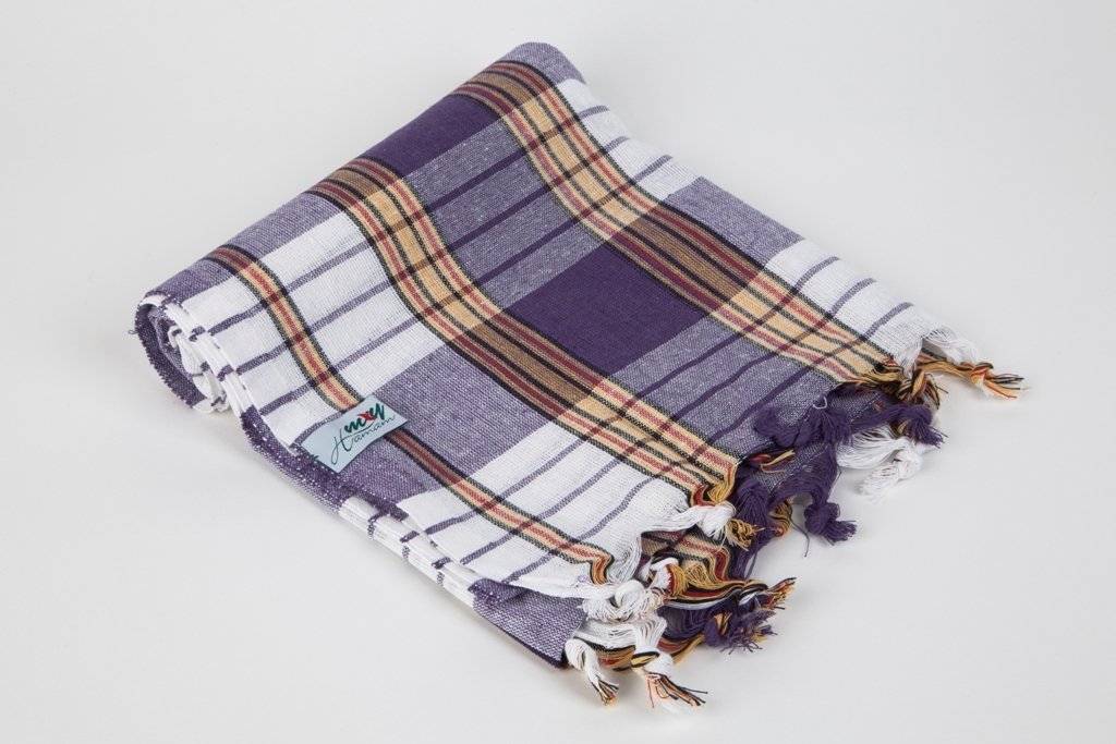 Hamamdoek "Classic" Lilapaars geruit