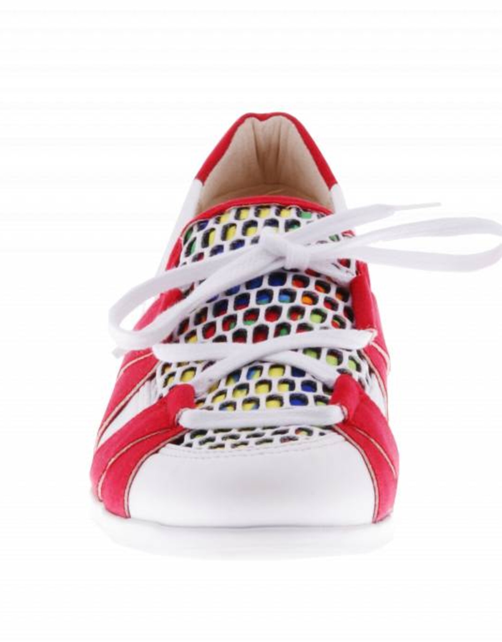 PRETTY&FAIR Colorful red slip on's - vegan - Multi Red - Nappa White - PF2007-V