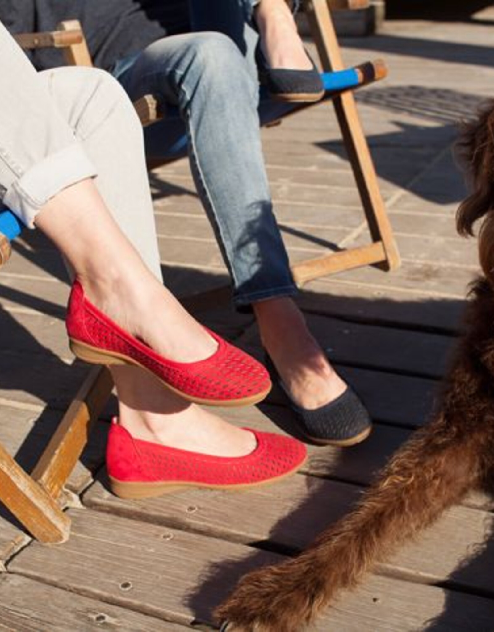 PRETTY&FAIR Blue ballerina's - vegan - Nobuck Blue - PF2011-V