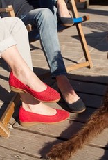 PRETTY&FAIR Red ballerina's - Nobuck Red - PF2011