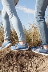 PRETTY&FAIR Blauwe sneakers met kurk - Nobuck Cobalt - Oreo Blue - PF2003