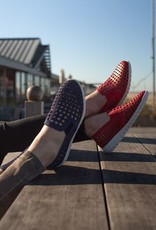PRETTY&FAIR Red slip on's - vegan - Nobuck Red - PF2009-V