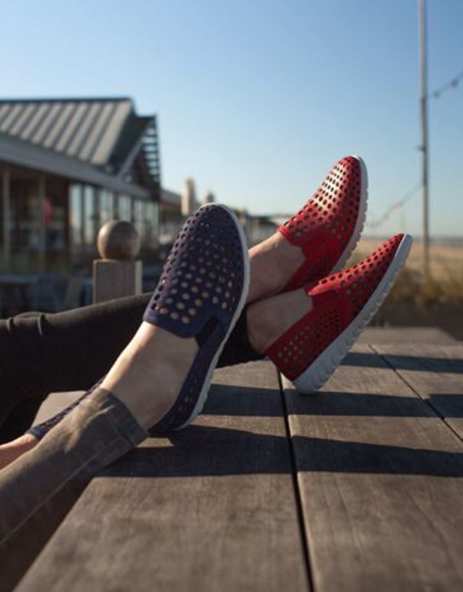 PRETTY&FAIR Red slip on's - vegan - Nobuck Red - PF2009-V