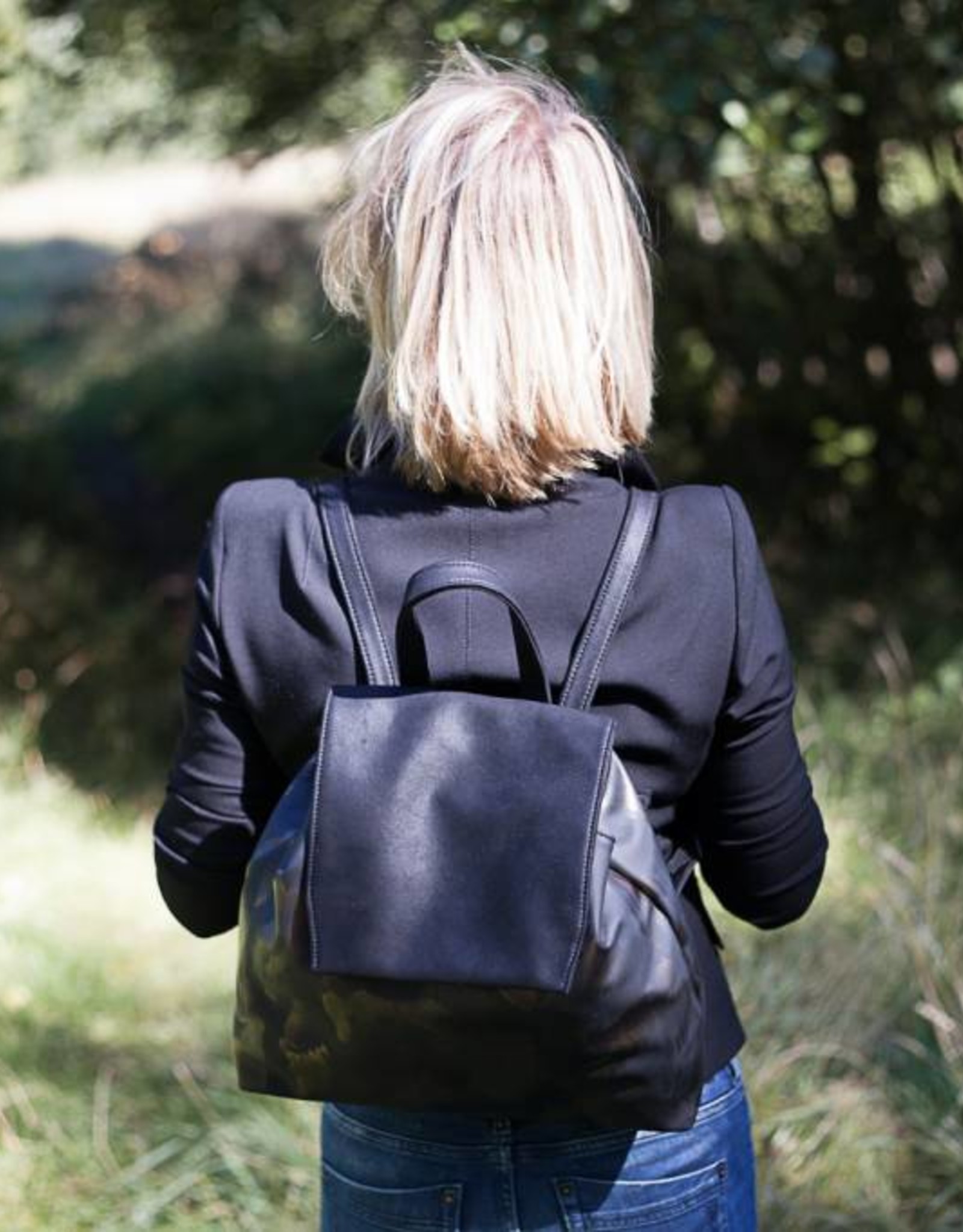 PRETTY&FAIR Black combat backpack - vegan - BAG 4705-V