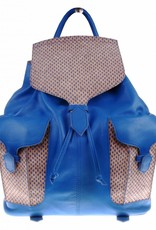 PRETTY&FAIR Blue backpack with cork - BAG 2159