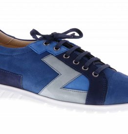 Blauwe sneakers met patchwork - PF2016