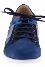 PRETTY&FAIR Blauwe sneakers met patchwork - Combi Nobuck Jeans - PF2016