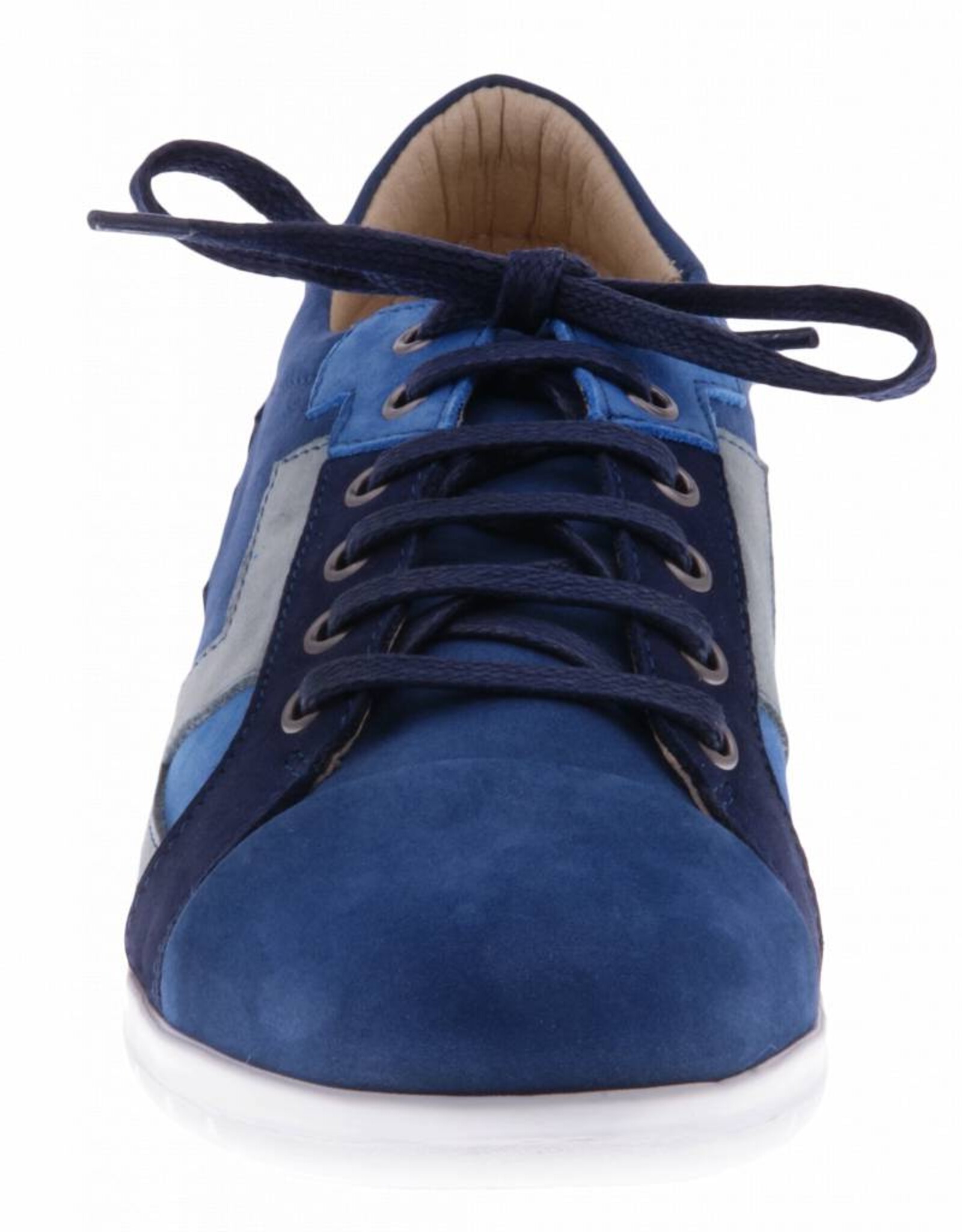 PRETTY&FAIR Blue sneakers with patchwork - Combi Nobuck Jeans - PF2016