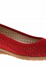 PRETTY&FAIR Red ballerina's - Nobuck Red - PF2011