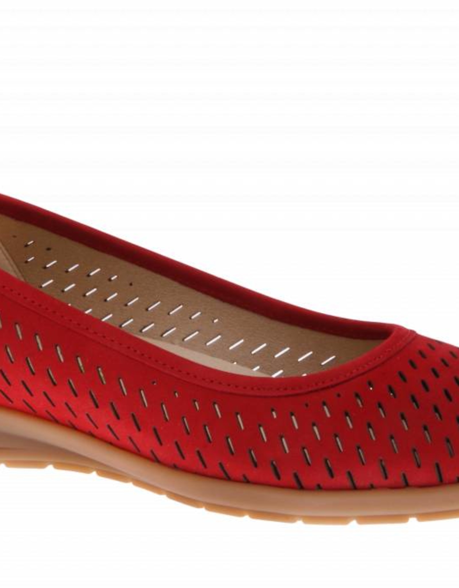 PRETTY&FAIR Red ballerina's - Nobuck Red - PF2011