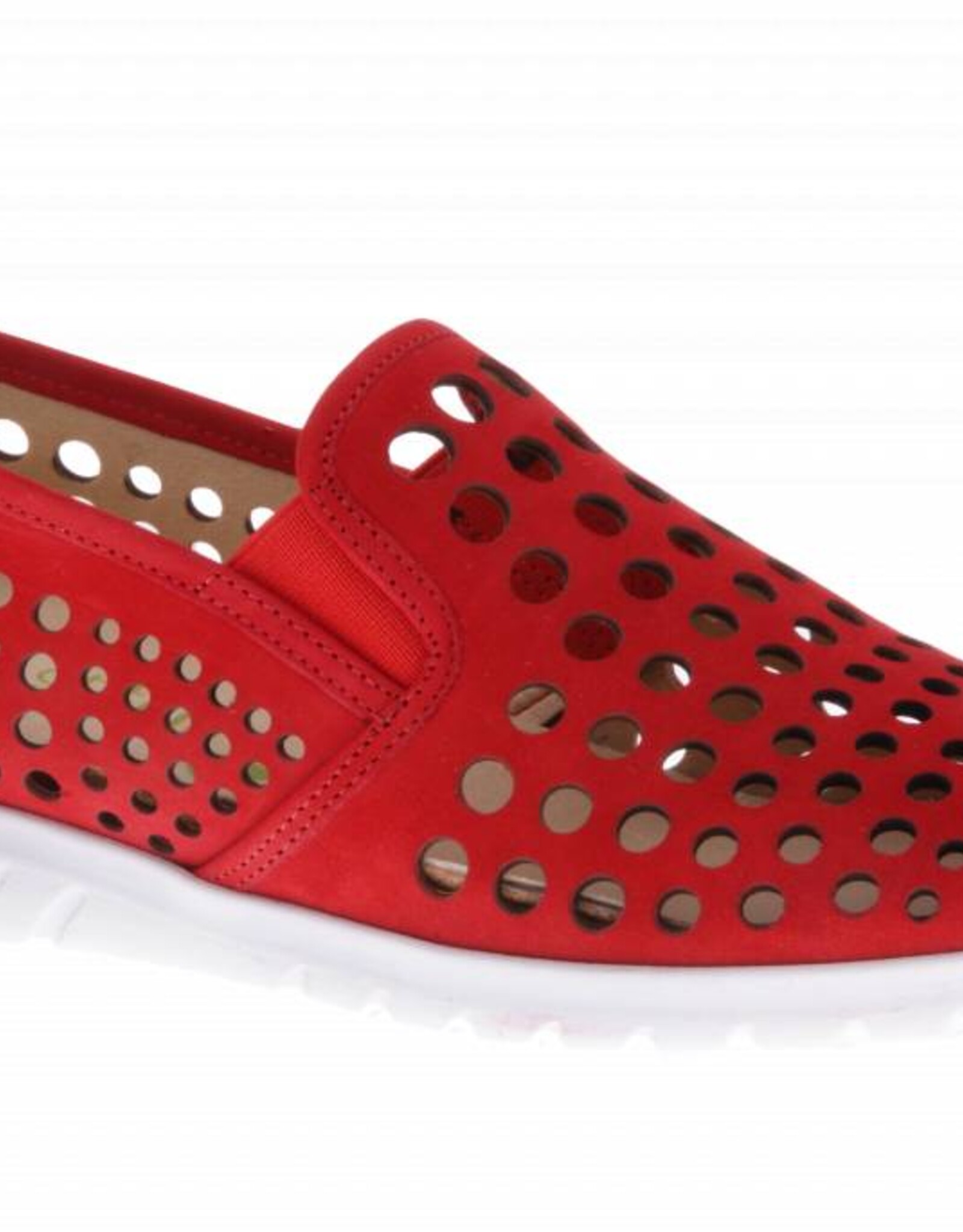PRETTY&FAIR Red slip on's - Nobuck Red - PF2009