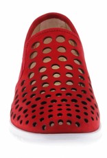 PRETTY&FAIR Rode instappers -  Nobuck Red - PF2009