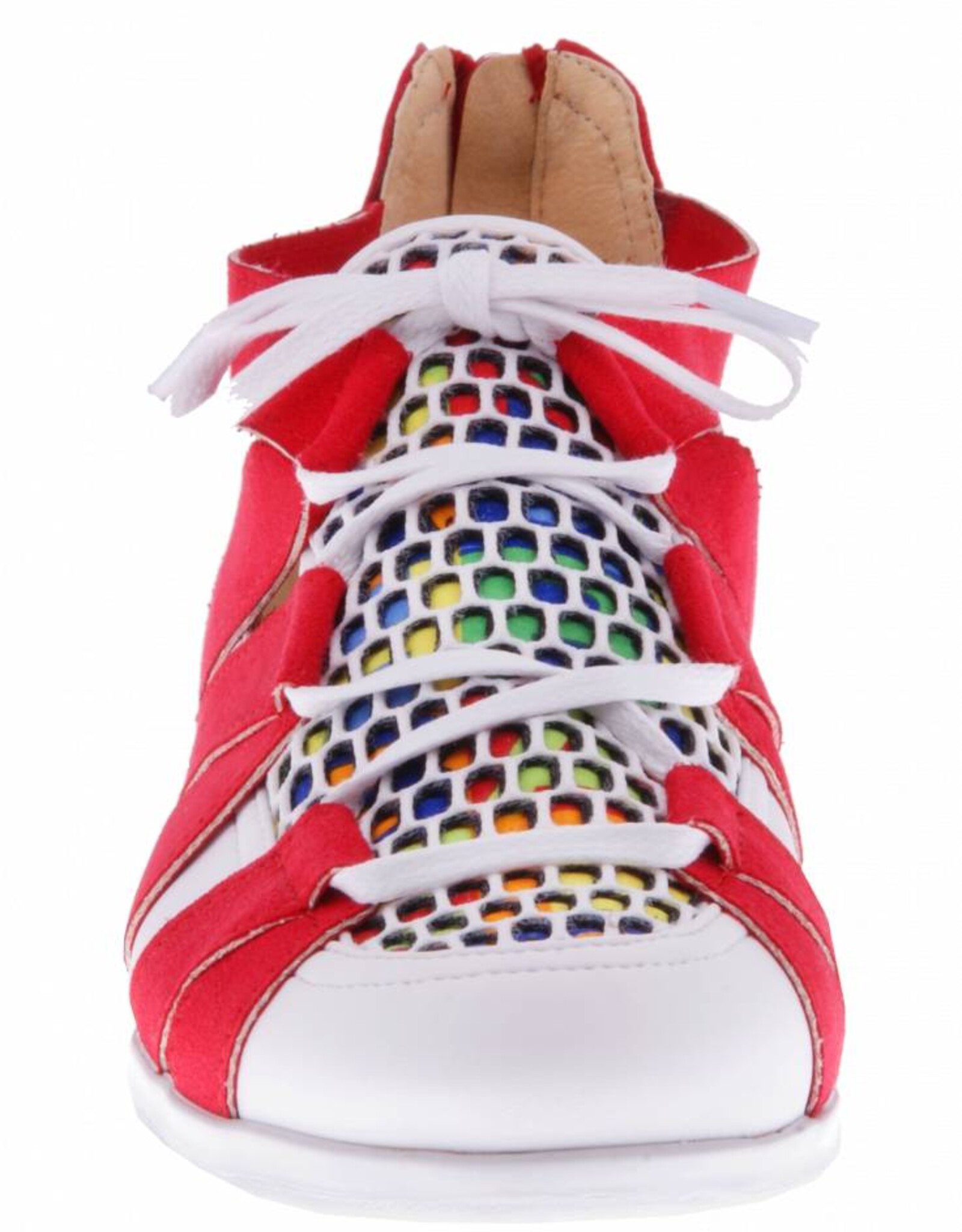PRETTY&FAIR Coloful red slip on's - vegan - Multi Red - Nappa White - PF2008-V