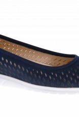 PRETTY&FAIR Blue ballerina's - vegan - Nobuck Blue - PF2011-V