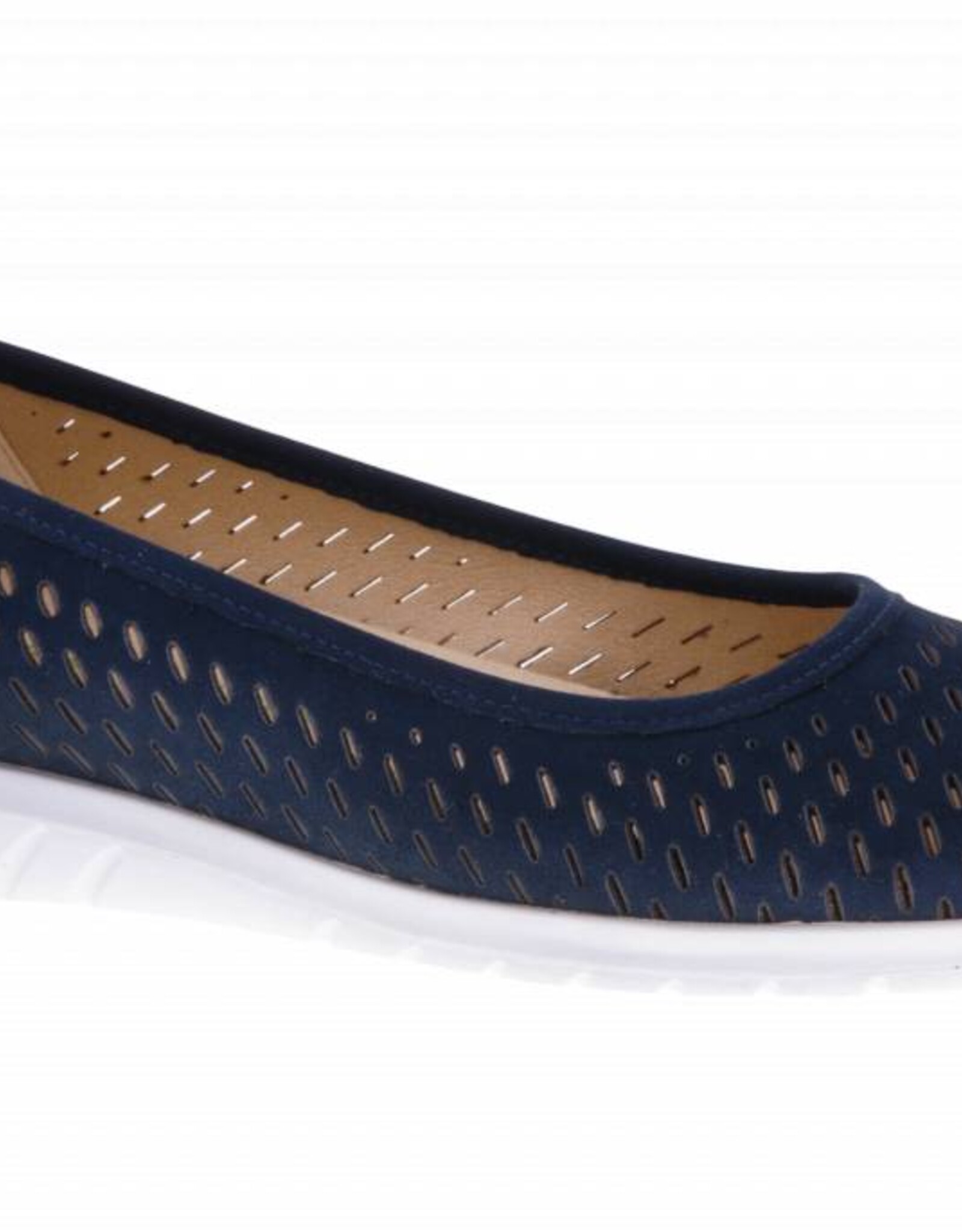 PRETTY&FAIR Blue ballerina's - vegan - Nobuck Blue - PF2011-V