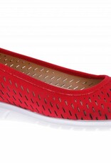 PRETTY&FAIR Rode ballerina's - vegan - Nobuck Red - PF2011-V
