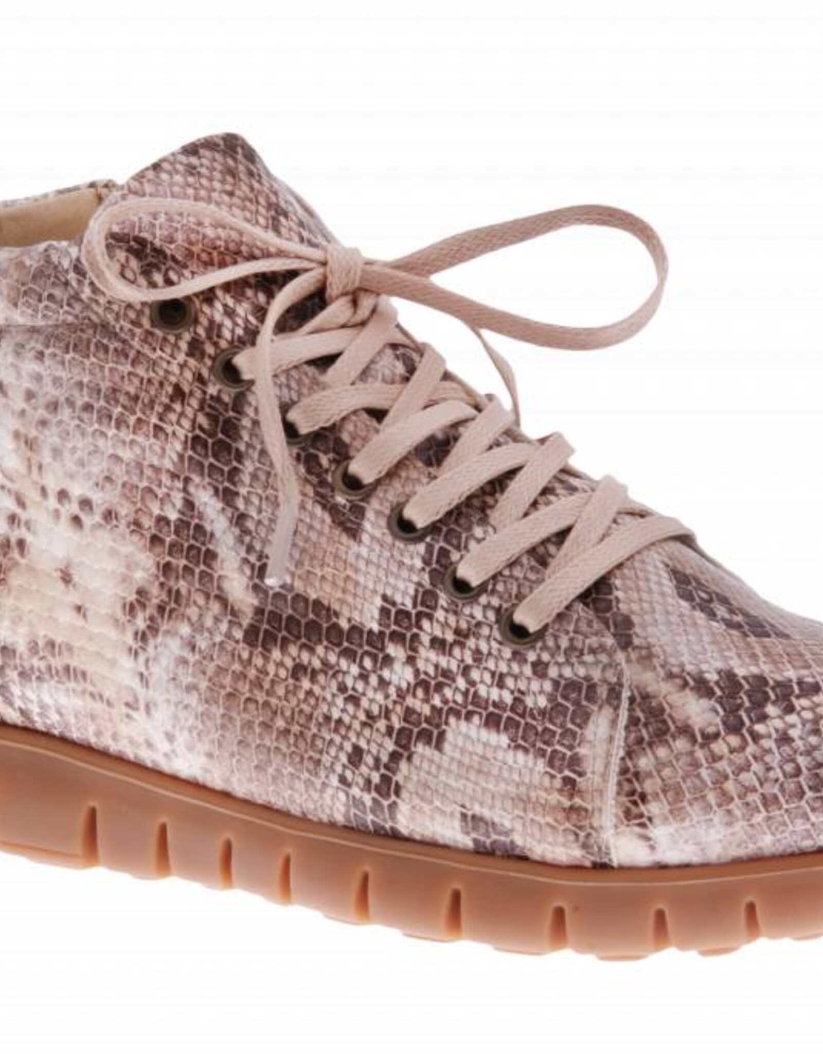 PRETTY&FAIR Enkellaars met python print - vegan - Taipan Camel - PF2013-V