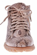 PRETTY&FAIR Ankle booty with python print- vegan - Taipan Camel - PF2013-V