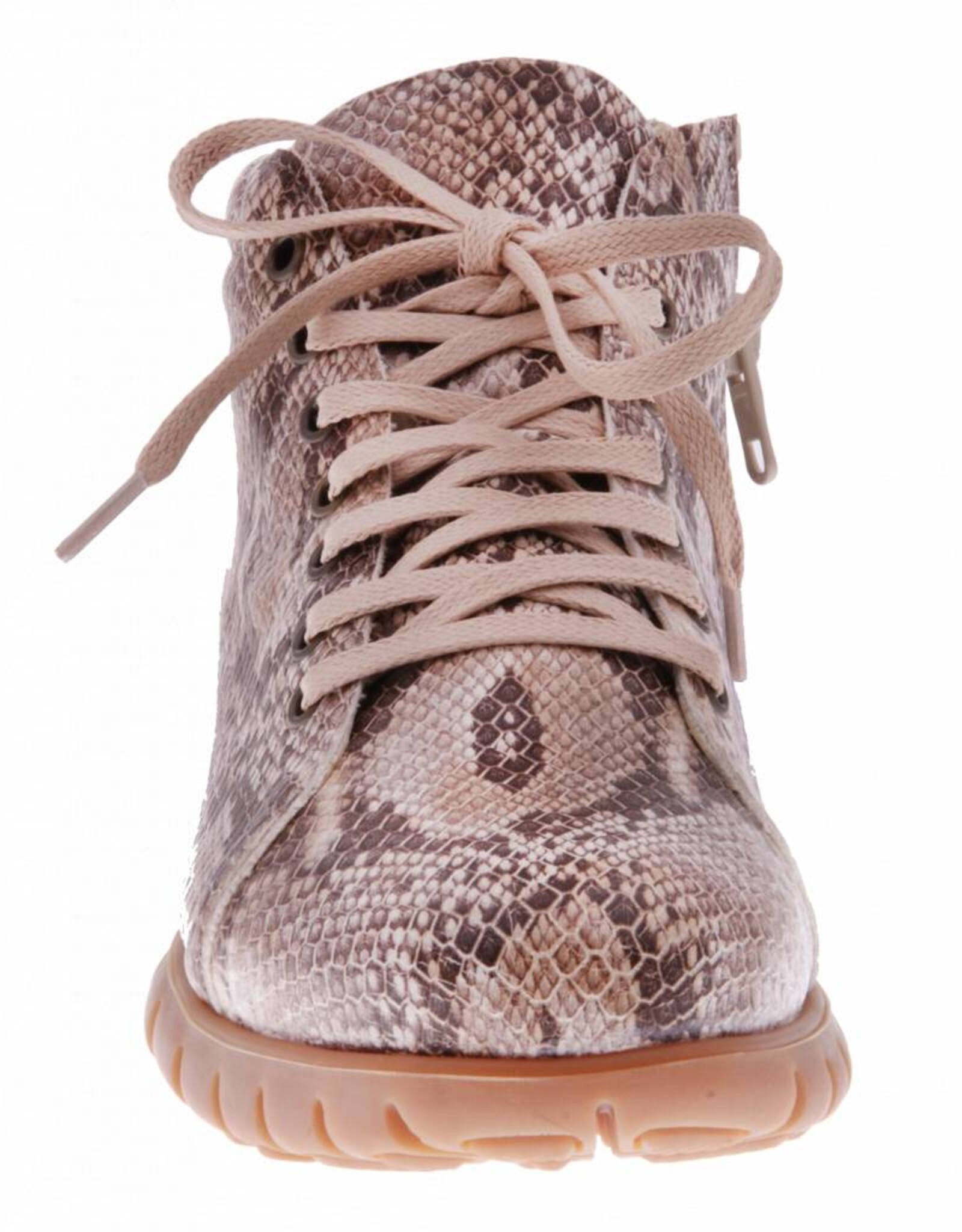 PRETTY&FAIR Ankle booty with python print- vegan - Taipan Camel - PF2013-V