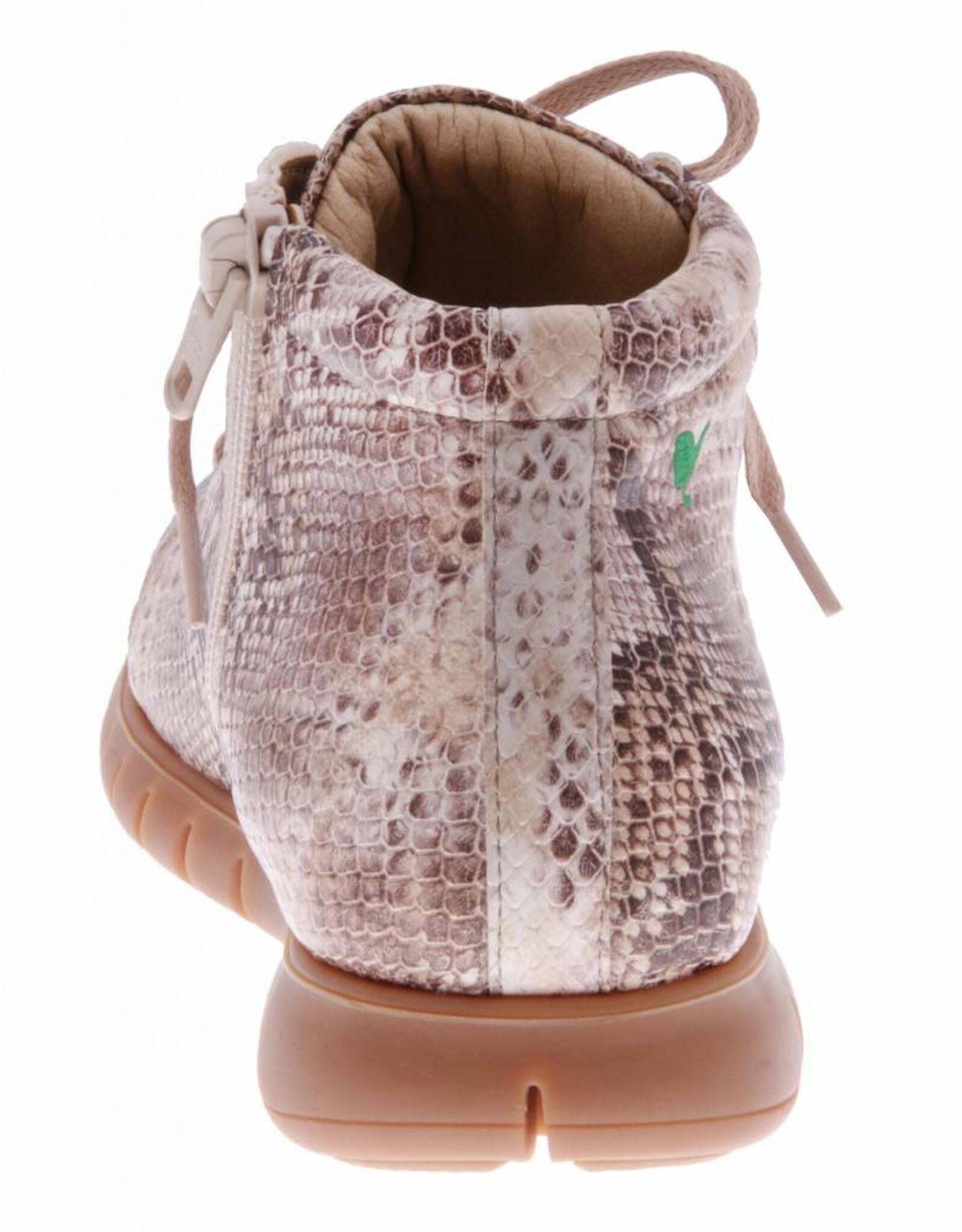 PRETTY&FAIR Enkellaars met python print - vegan - Taipan Camel - PF2013-V