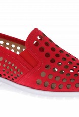 PRETTY&FAIR Red slip on's - vegan - Nobuck Red - PF2009-V