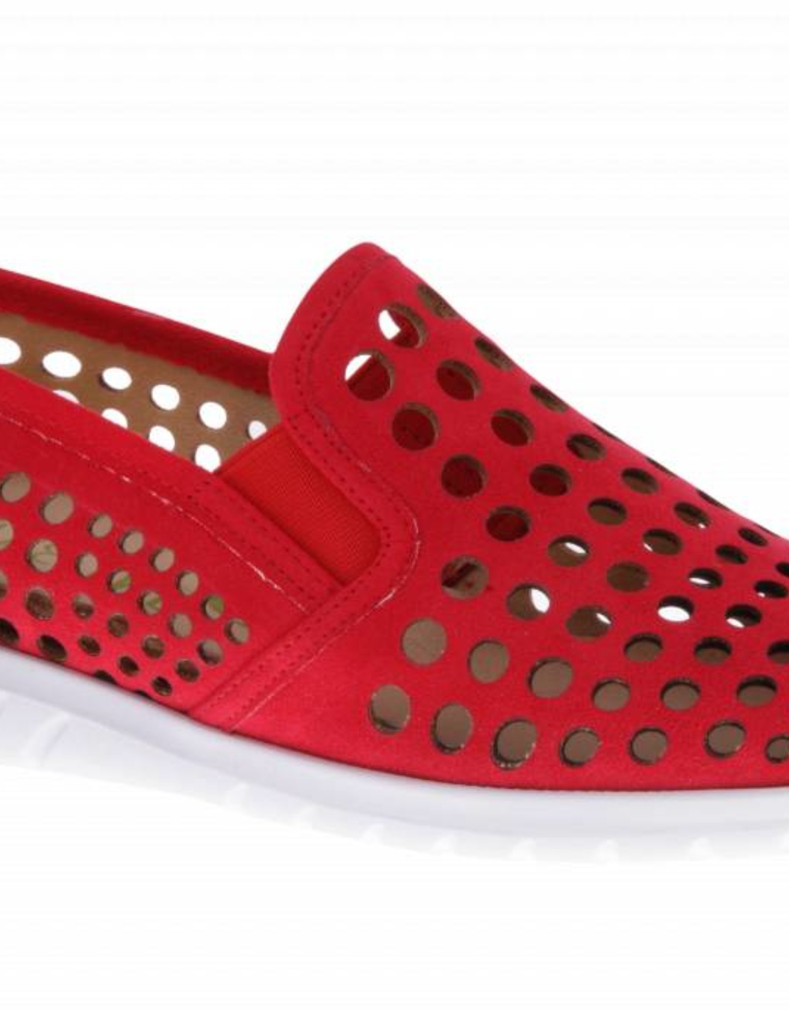 PRETTY&FAIR Red slip on's - vegan - Nobuck Red - PF2009-V
