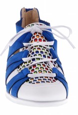 PRETTY&FAIR Kleurrijke blauwe instappers - vegan - Multi Cobalt - Nappa White - PF2008-V