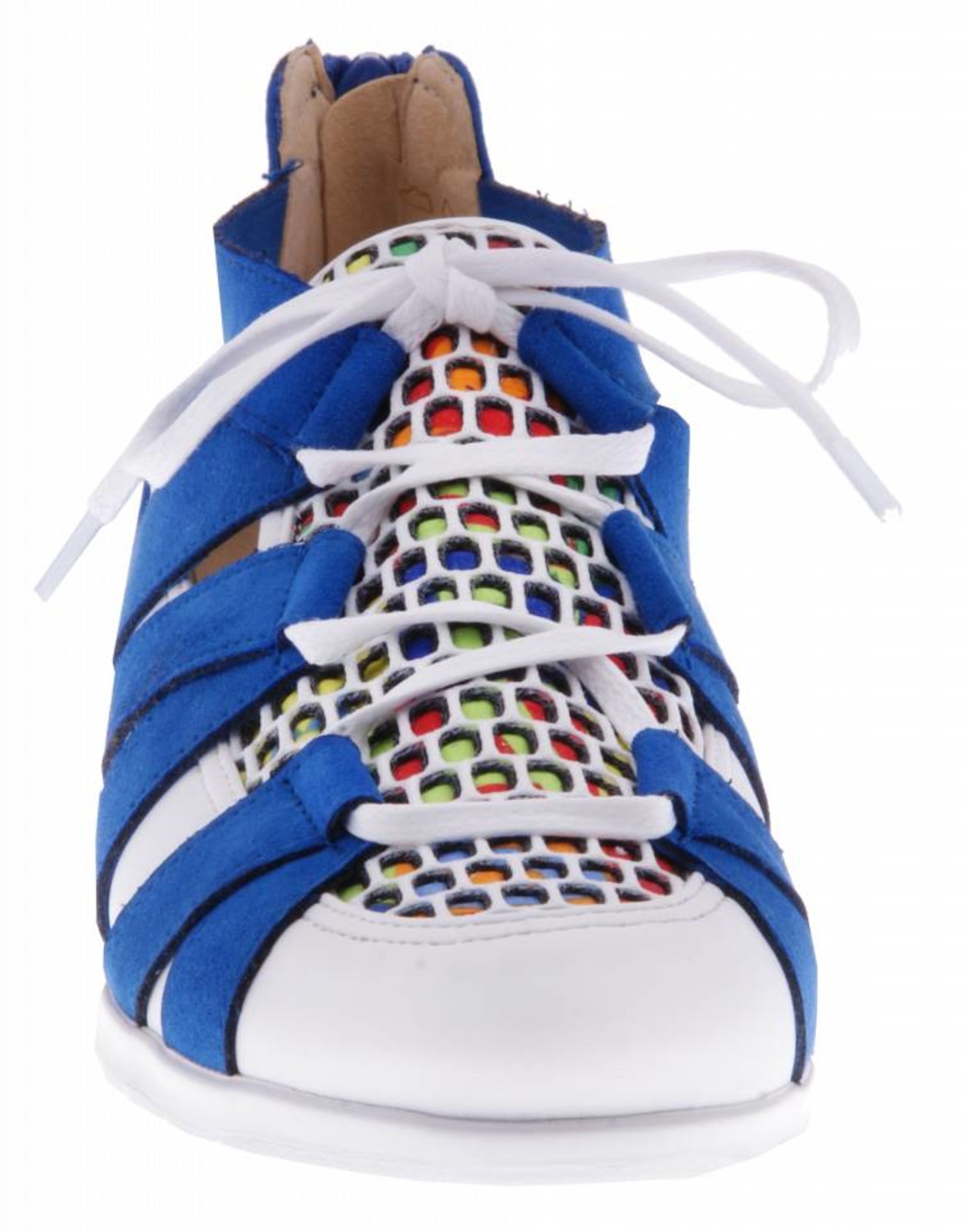 PRETTY&FAIR Colorful blue slip on's - vegan - Multi Cobalt - Nappa White - PF2008-V