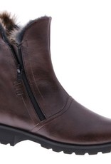 PRETTY&FAIR Stylish brown boots with zipper - vegan - Microsport Brown - PF008-V