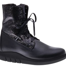 Cool black laced boots - vegan - PF3001-V