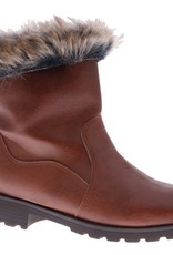 PRETTY&FAIR Cognac tube met faux-fur voering - vegan - Microsport Cognac - Faux Fur - PF3010-V
