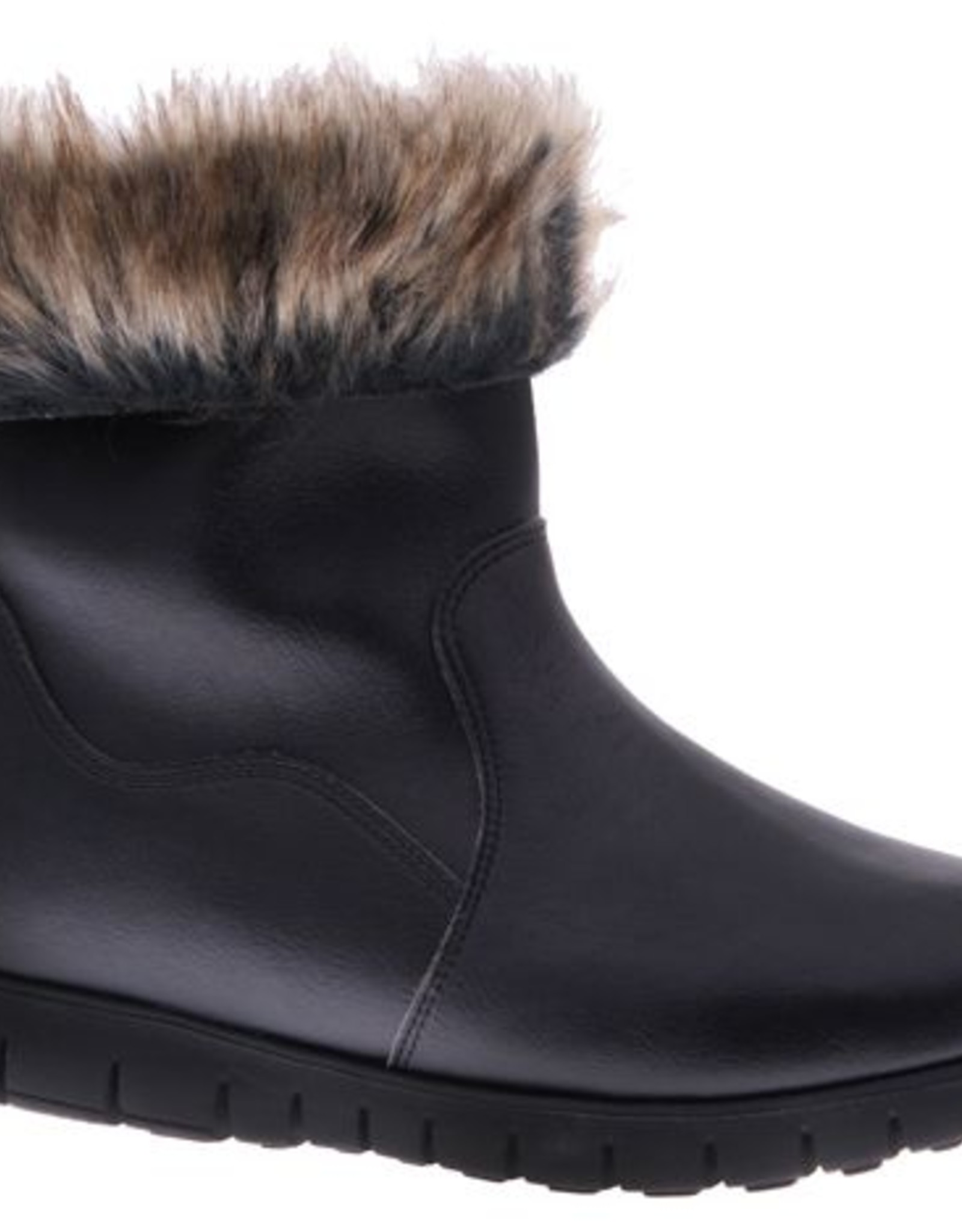 PRETTY&FAIR Black tube with faux-fur lining - vegan - Microsport Black - Faux Fur - PF3010-V