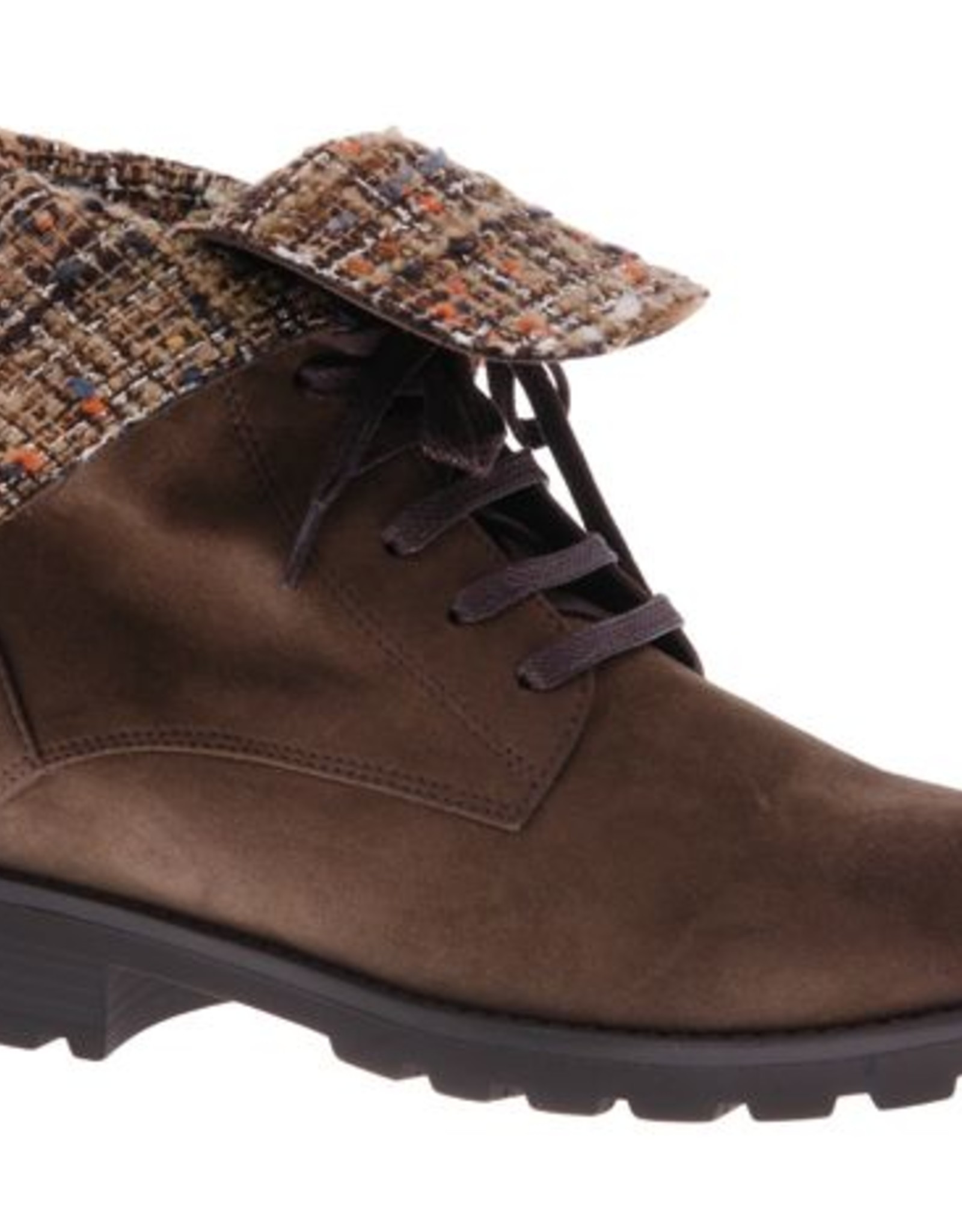 PRETTY&FAIR Bruin fashionable enkellaarsje -  Nobuck Cognac - Litzy Coffee - PF3008