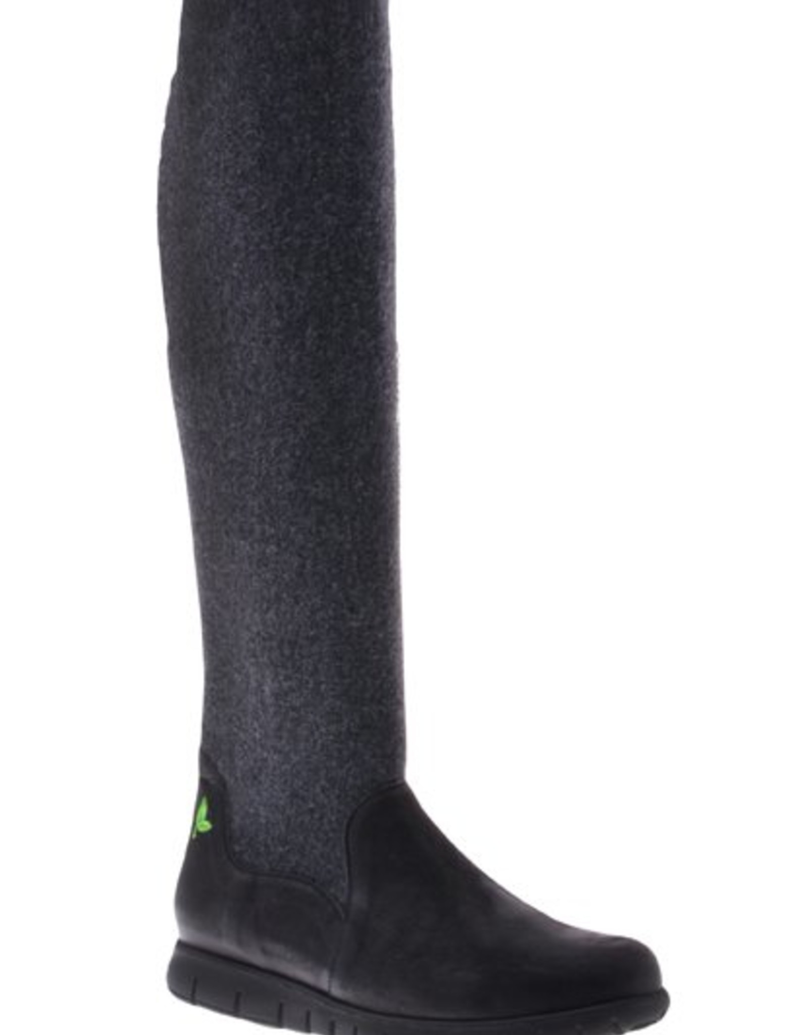 PRETTY&FAIR Hoge zwart/grijze laars - Bandolero Black - Velt Grey/Black - PF3012