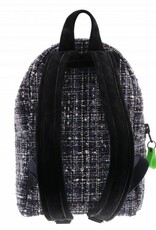 PRETTY&FAIR Zwart met stoffen backpack - Backpack Litzy Black - Nobuck Black